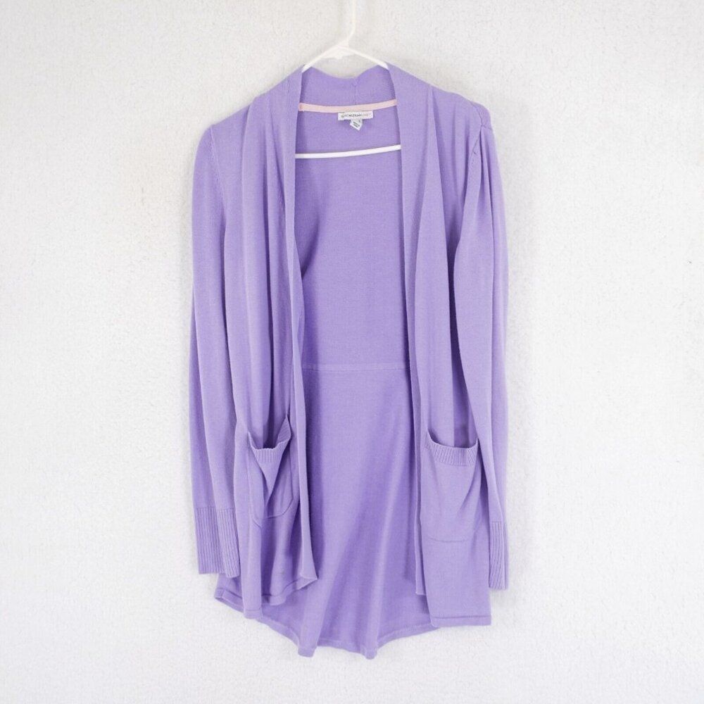 Damaged Isaac Mizrahi Live Purple Cardigan Small‎ Womens Sweater